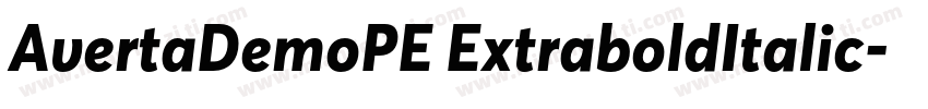 AvertaDemoPE ExtraboldItalic字体转换